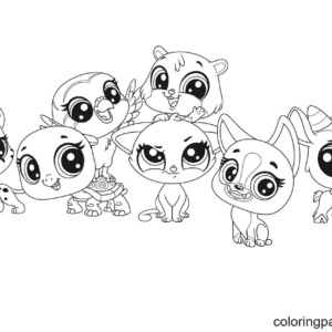 Littlest pet shop coloring pages printable for free download