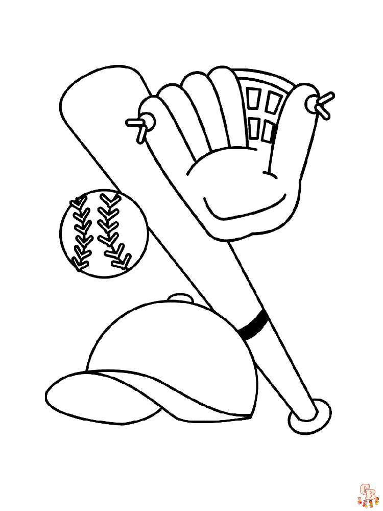 Exciting baseball coloring pages for kids and adults alike