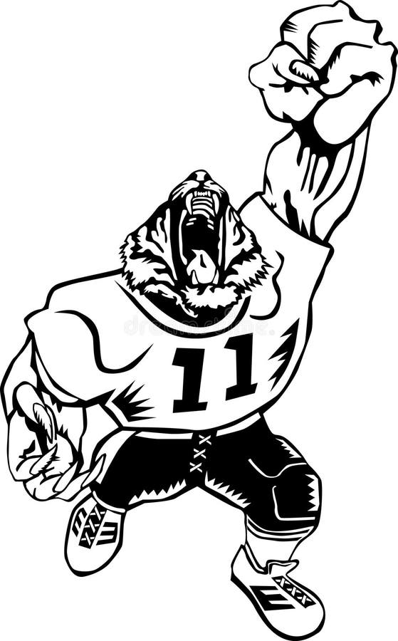 Football tiger stock illustrations â football tiger stock illustrations vectors clipart