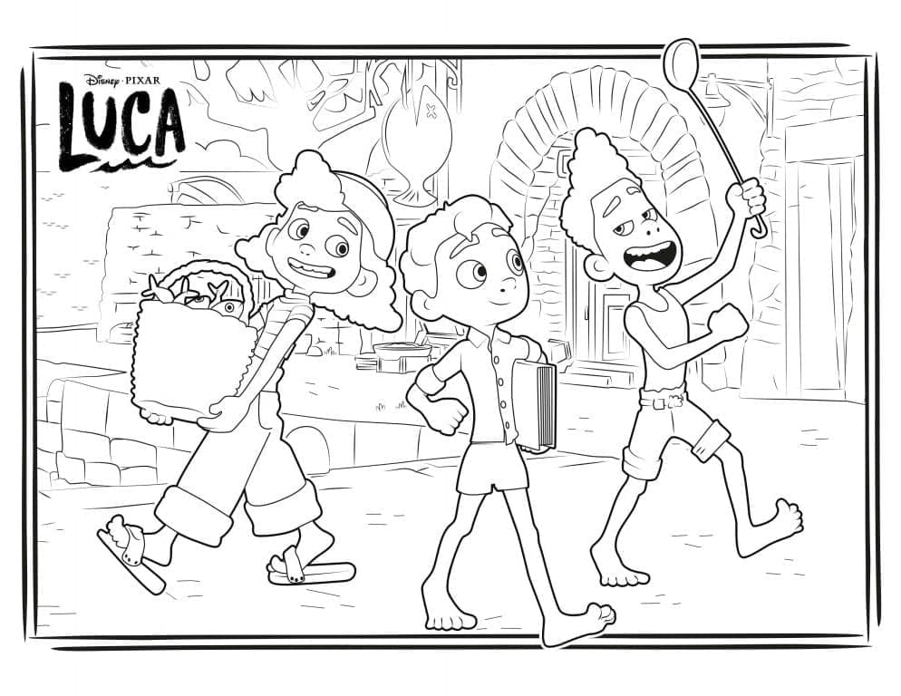 Disney luca coloring page