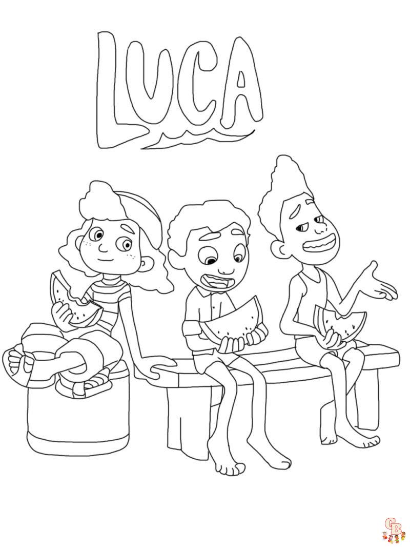 Free printable luca coloring pages