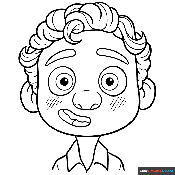 Easy luca coloring page easy drawing guides