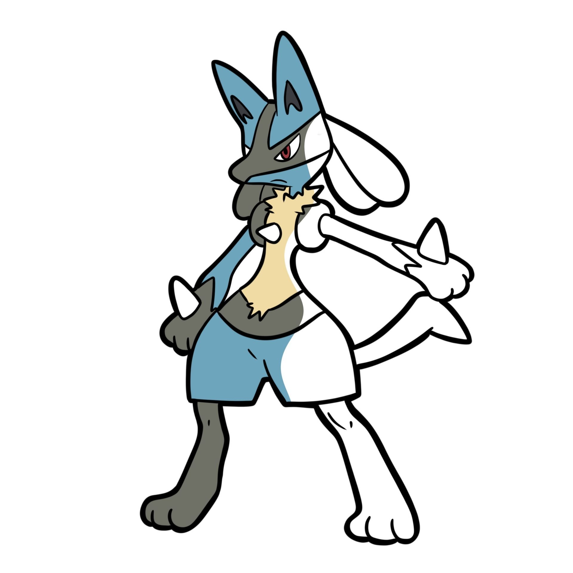 Lucario pokãmon coloring page