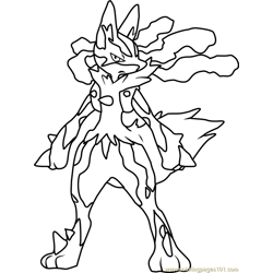 Lucario coloring pages for kids