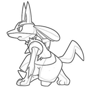 Lucario coloring pages printable for free download