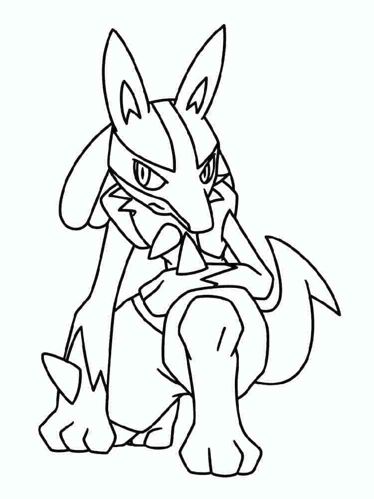 Amazing lucario coloring page