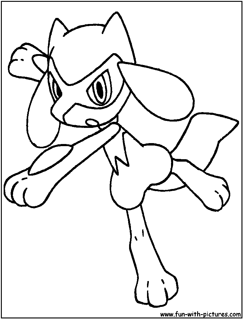 Riolu coloring page