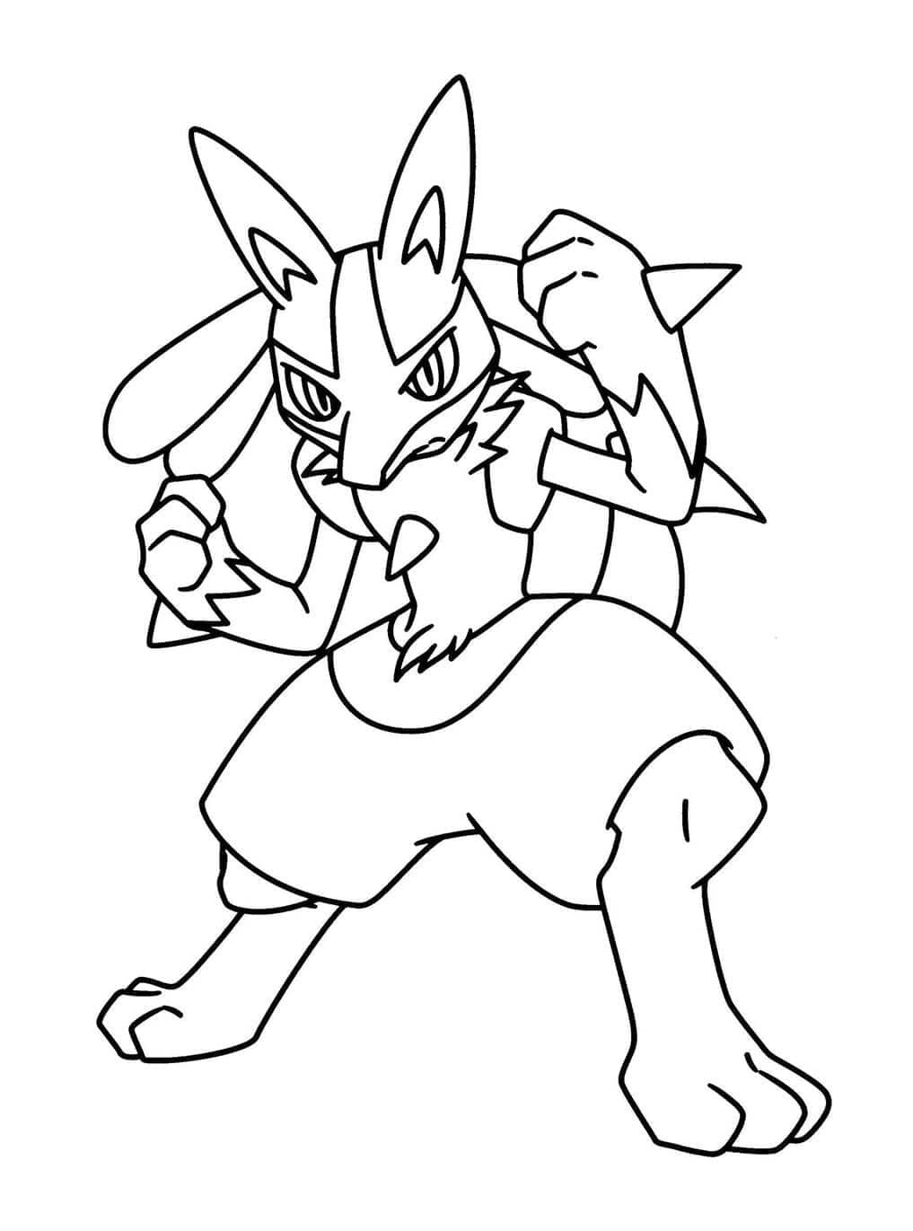 Print lucario coloring page