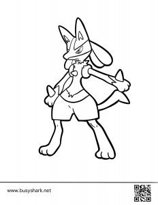 Lucario pokãmon coloring page