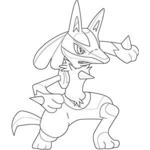 Lucario coloring pages printable for free download