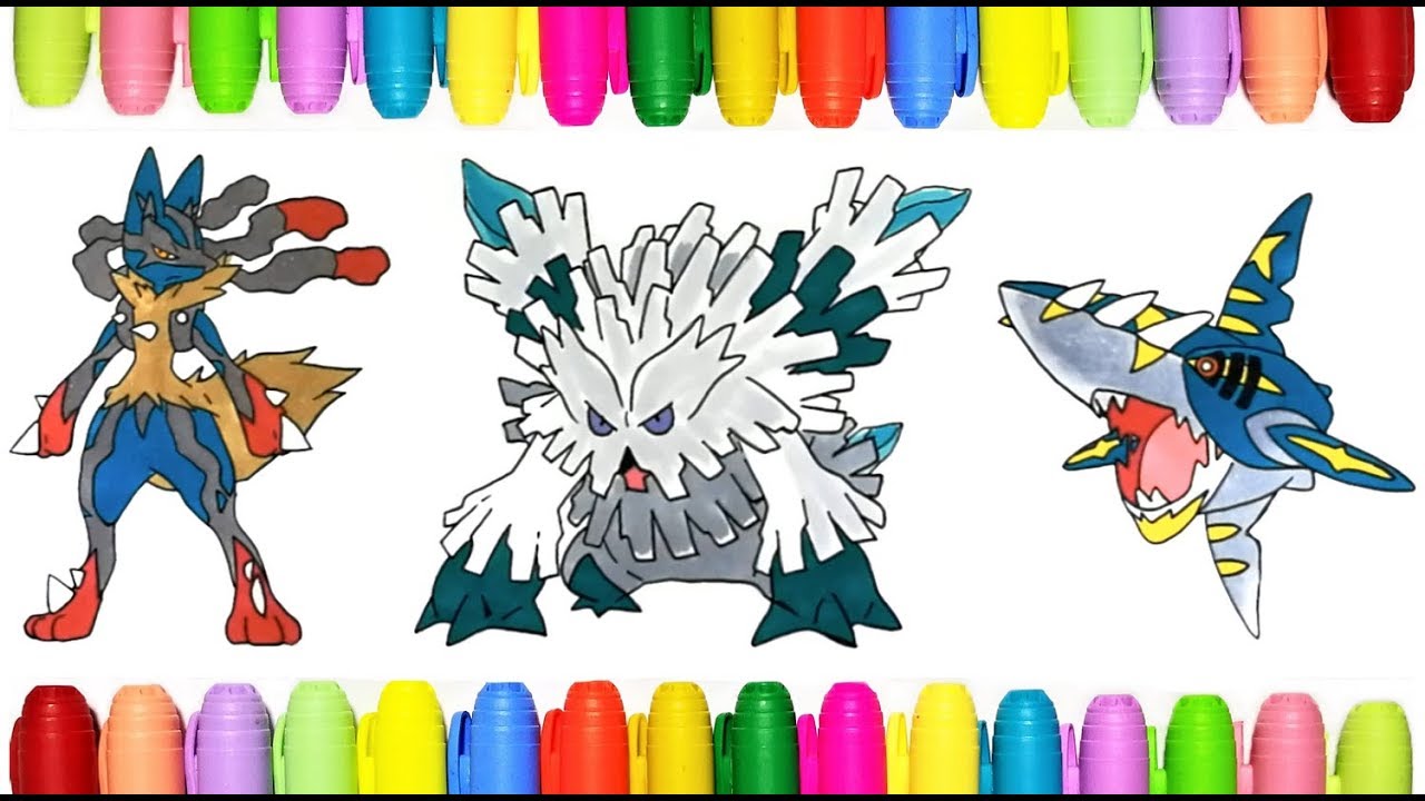 Mega pokemon coloring pages