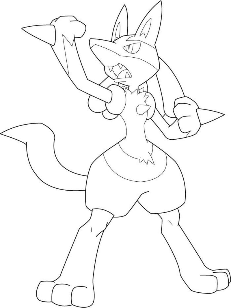 Lucario coloring pages