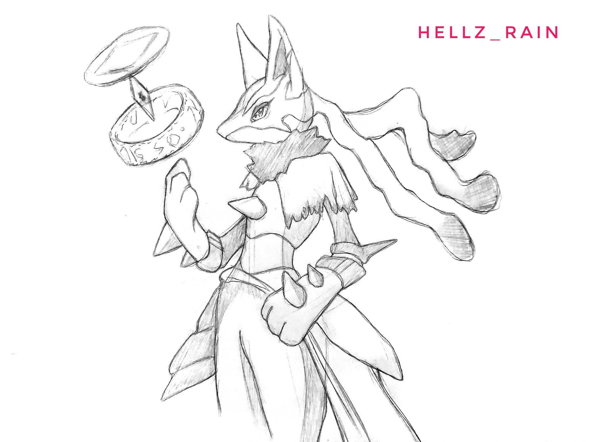 Hellzrain on x mega lucario pokemon furry furryart drawing art draw httpstcopwmtjsmb x