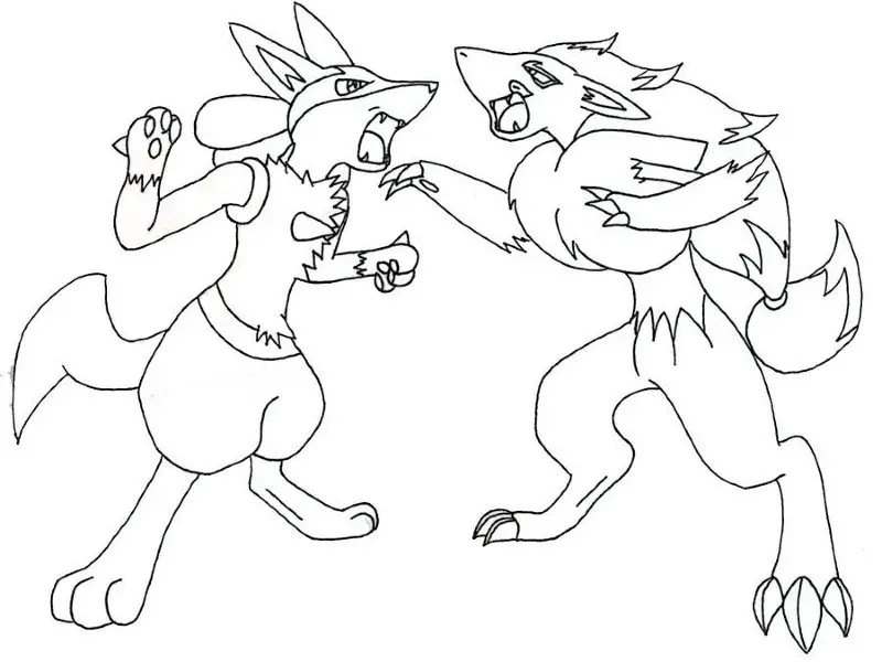 Creative lucario coloring pages for pokemon fans