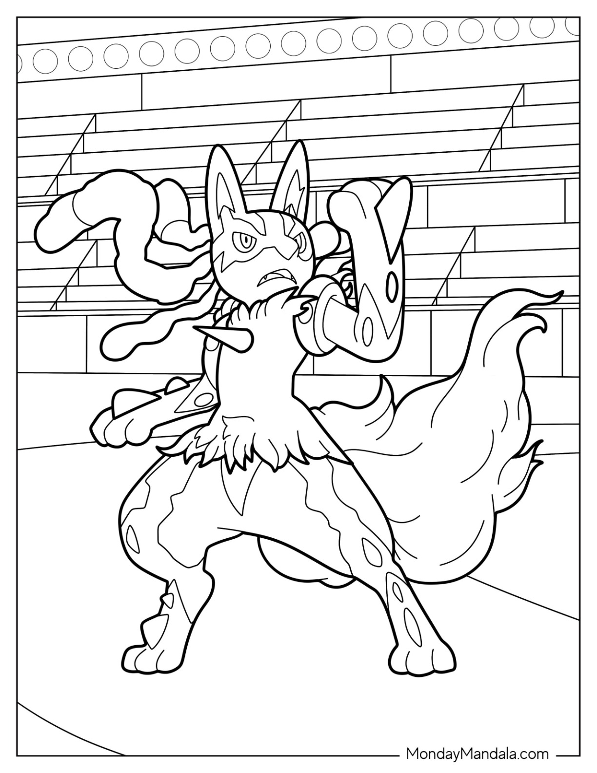 Lucario coloring pages free pdf printables