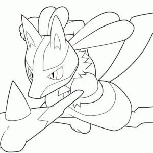 Lucario coloring pages printable for free download