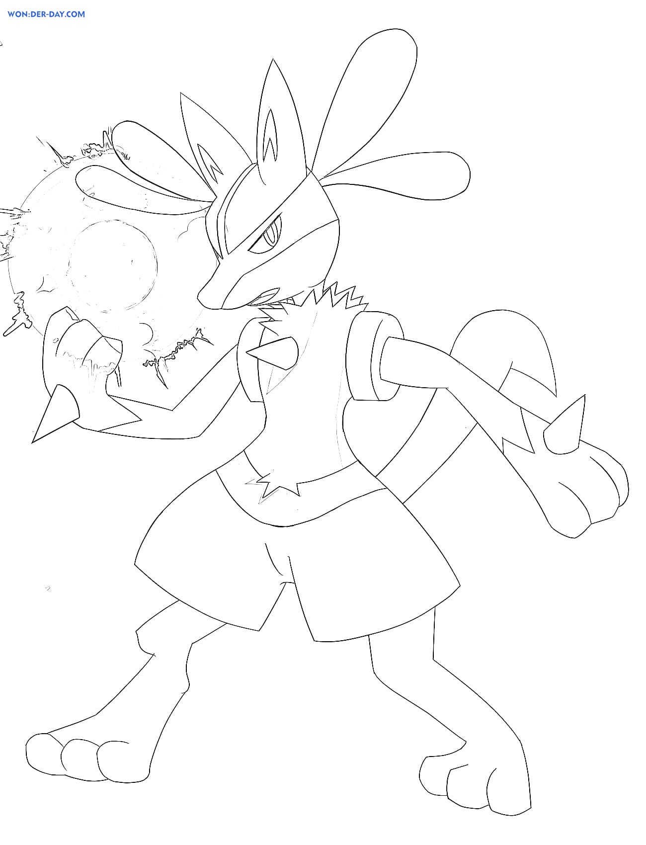 Lucario coloring pages