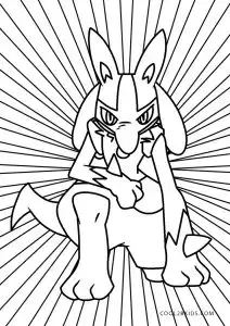 Creative lucario coloring pages for pokemon fans