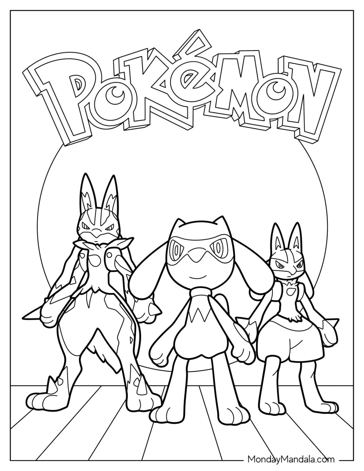 Lucario coloring pages free pdf printables