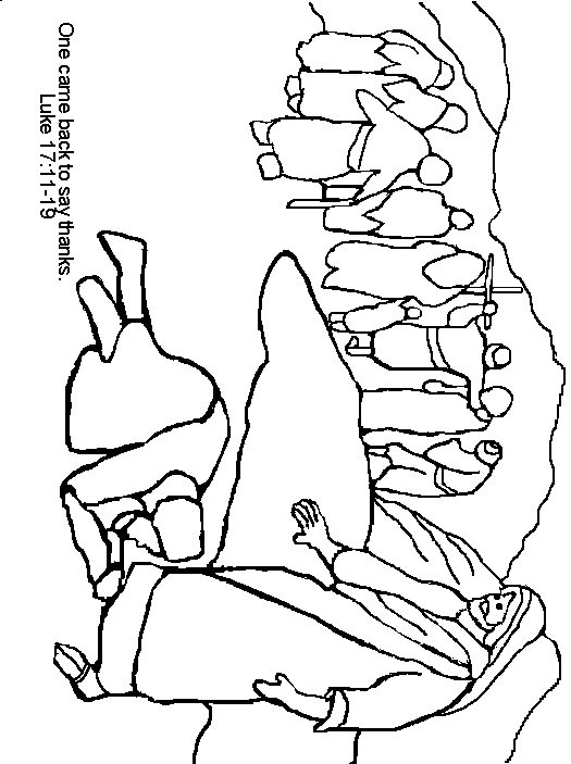 Ten lepers coloring page