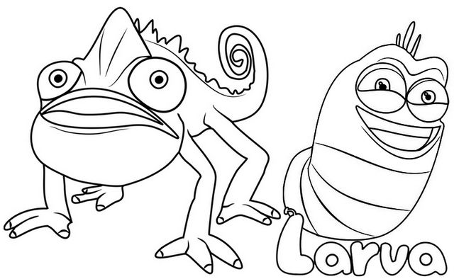 Top ten cute larva coloring pages for kind kids