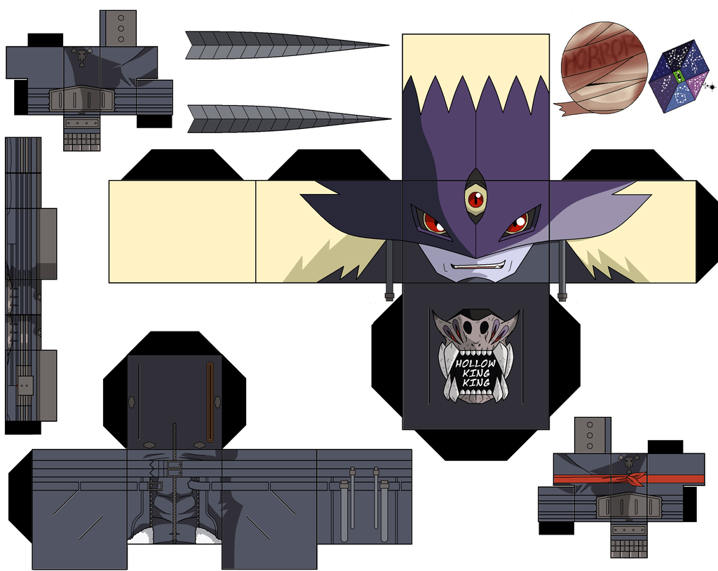 Beelzemon paper toy free printable papercraft templates