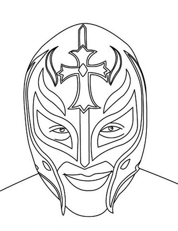 Picture of rey mysterio coloring page color luna rostros para colorear cactus dibujo imagenes de lucha libre