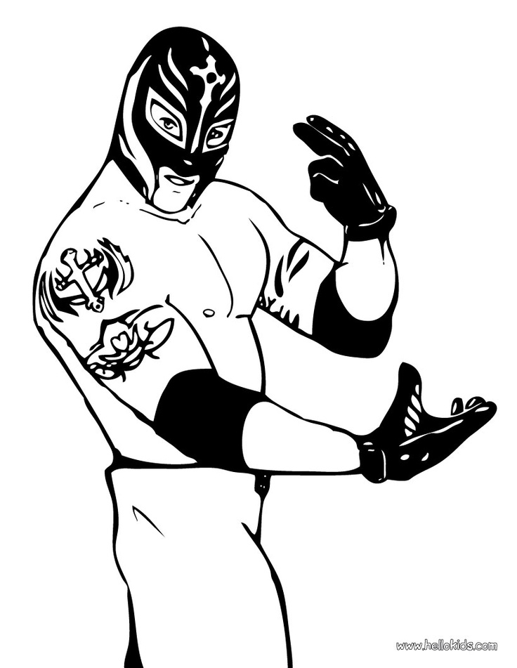 Luchador coloring pages