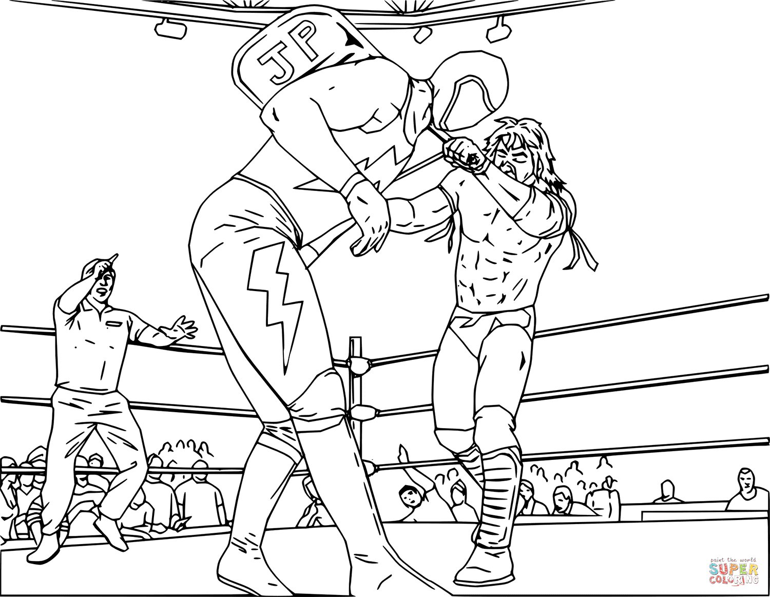 Dibujo de lucha libre wwe para colorear dibujos para colorear imprimir gratis