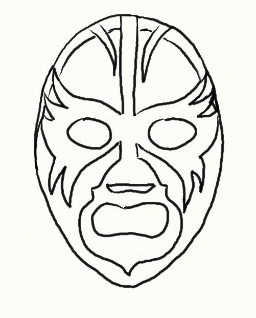 Dibujo para colorear lucha libre