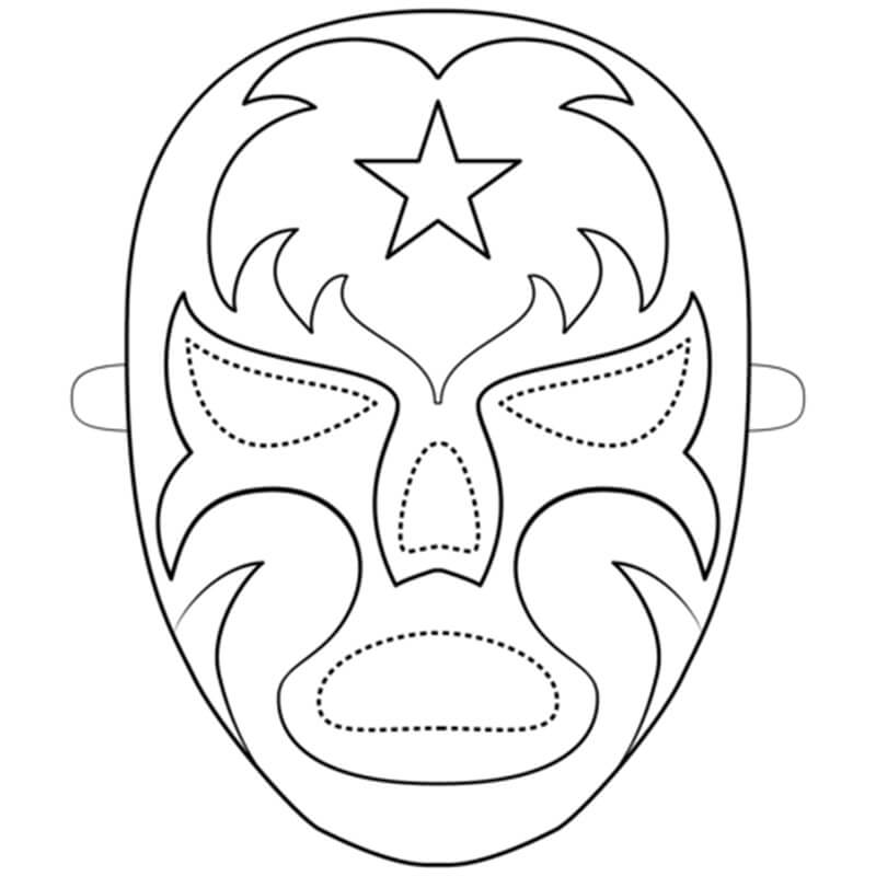 Luchador mask fãrbung seite