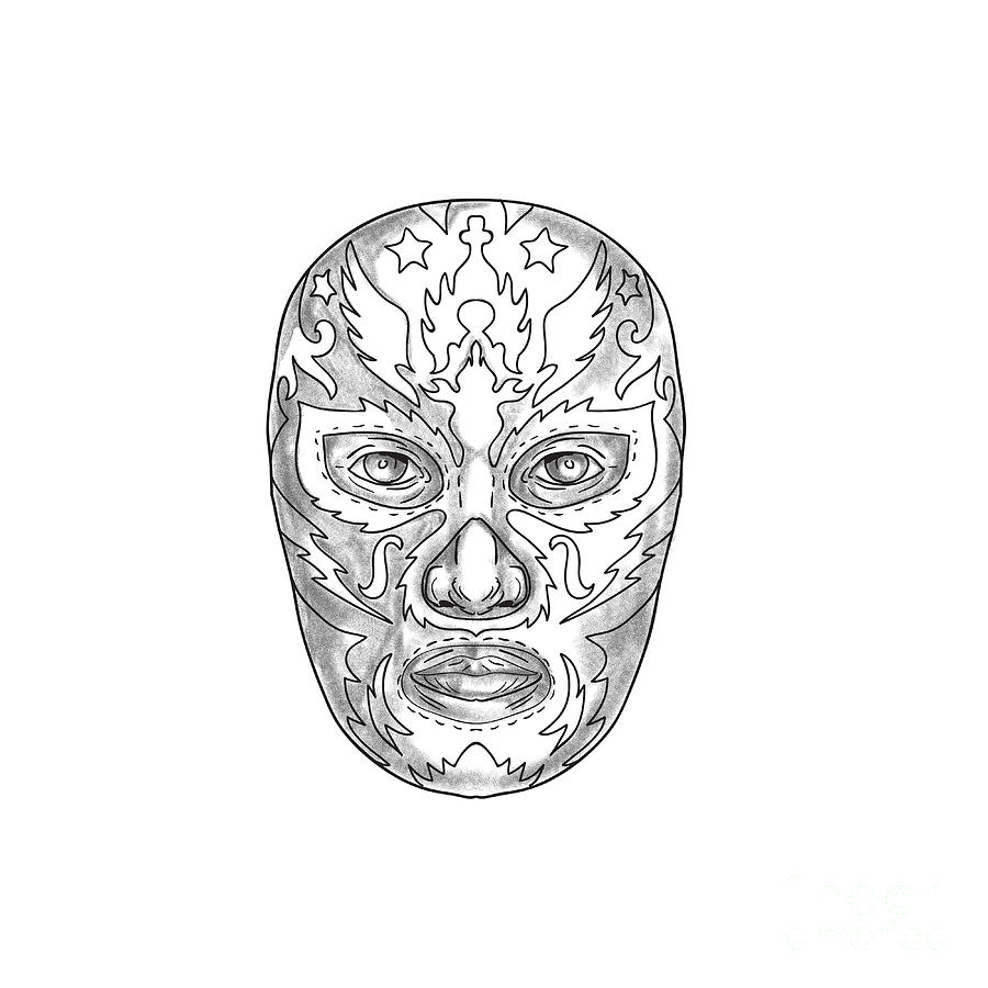 Lucha libre mask tattoo digital art by aloysius patrimonio