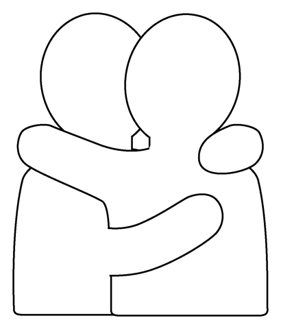 People hugging emoji coloring page free printable coloring pages