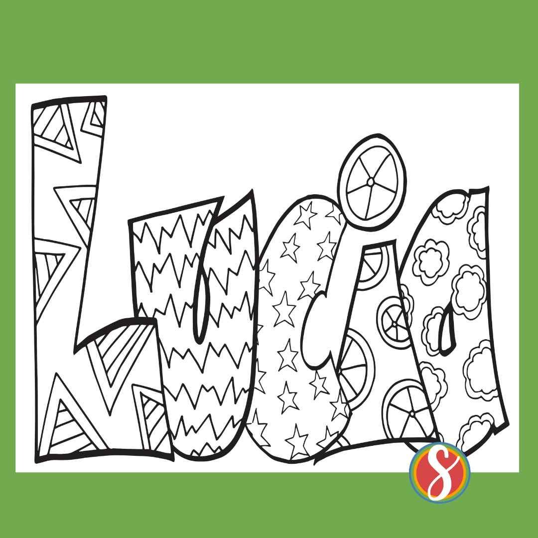 Free lucia coloring pages â stevie doodles