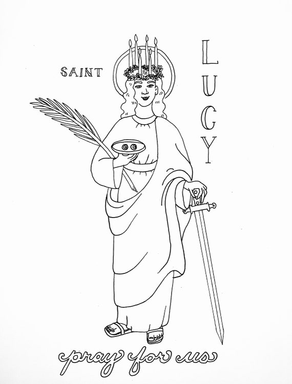 Saint lucy coloring page