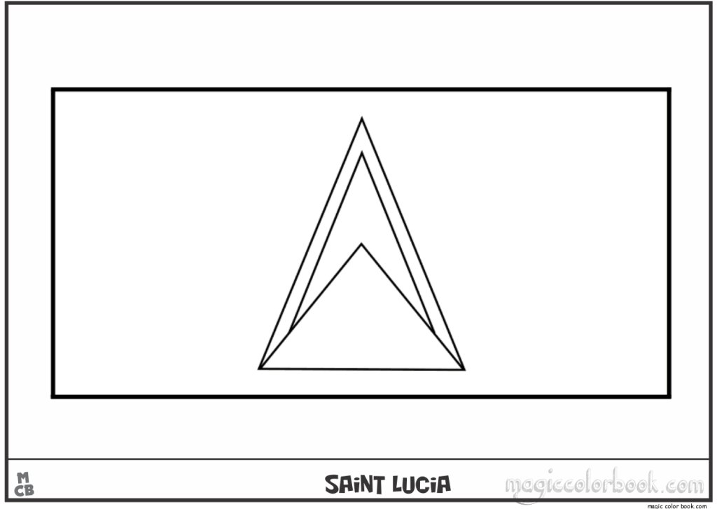 Magic color book on x saint lucia flag coloring pages free httpstcoobjlkhrz httpstcozlorjtke x