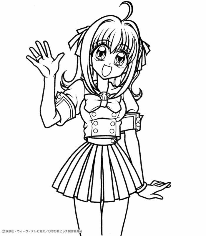 Human luchia coloring pages