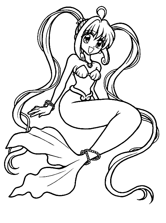 Mermaid melody coloring pages printable for free download