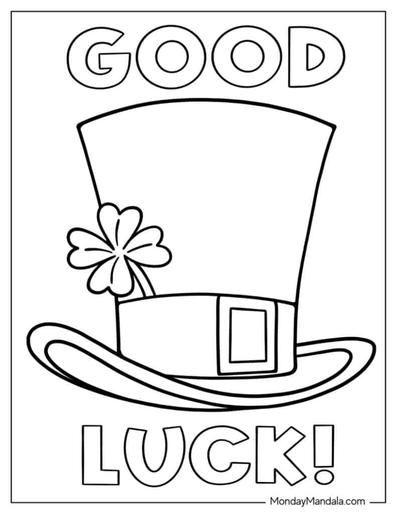 St patricks day coloring pages free pdf printables