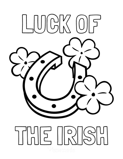 Shamrock coloring pages for kids adults free printables