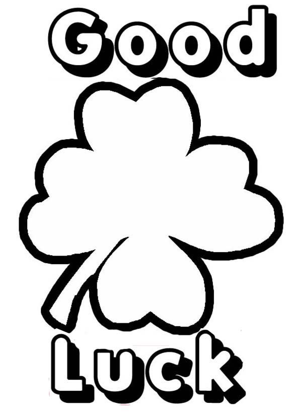 Four leaf clover can bring good luck coloring page color luna coloring pages clover leaf four leaf clover