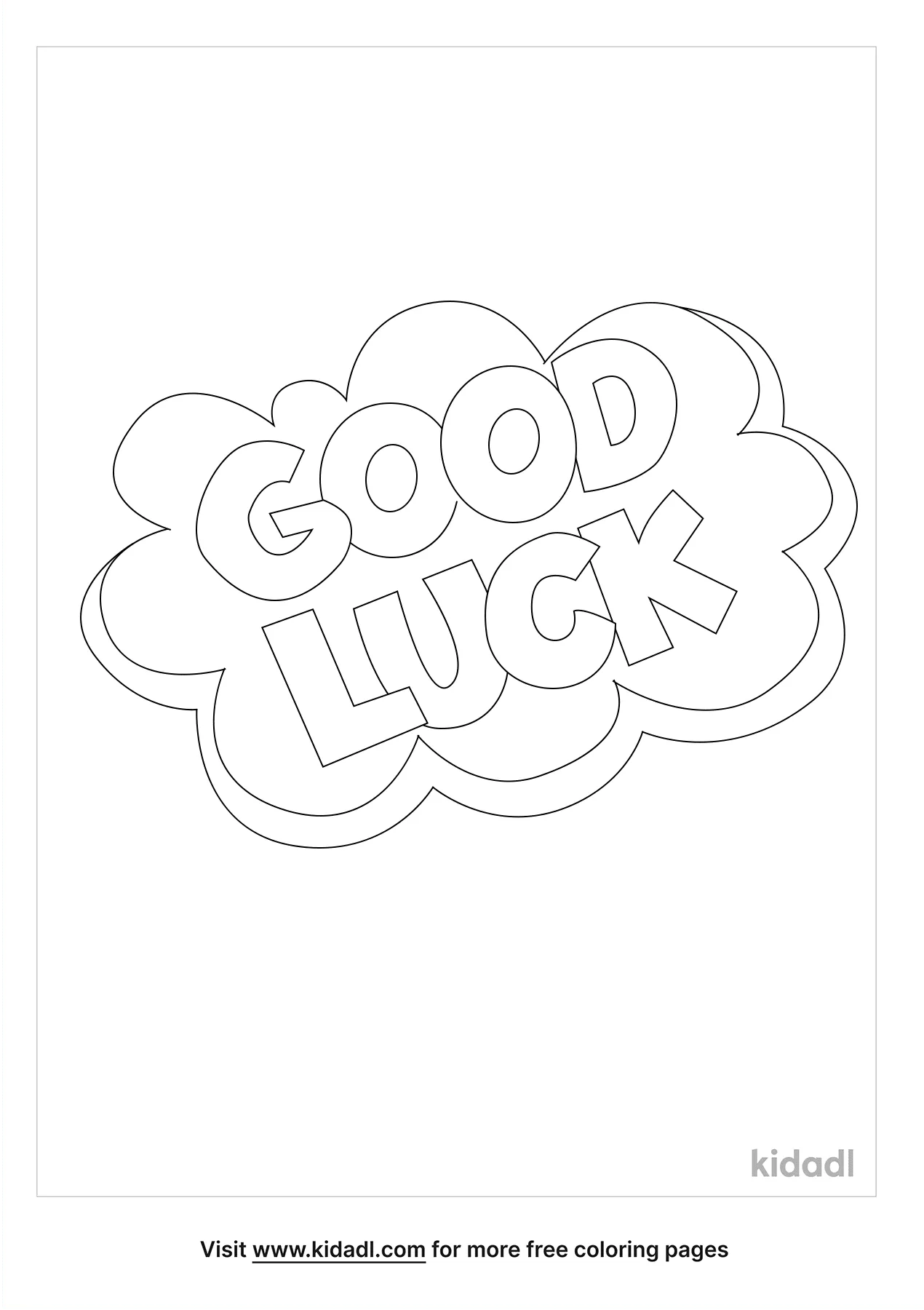 Free good luck coloring page coloring page printables