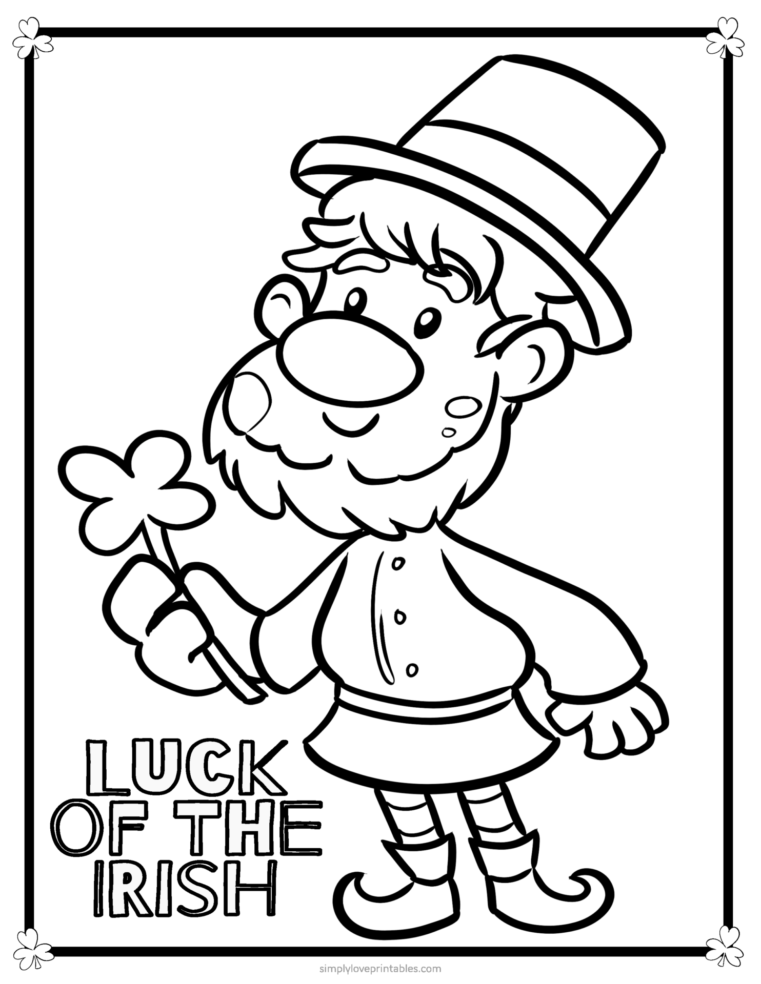 Free printable st patricks day coloring pages