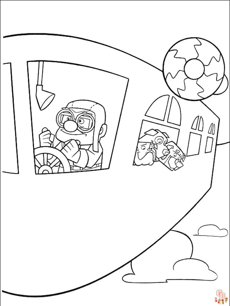 Free up movie coloring pages printable and easy