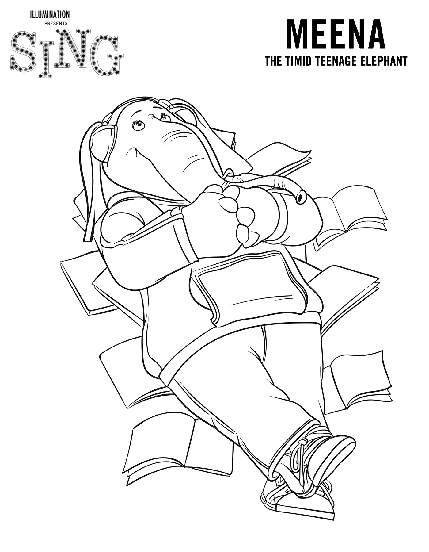 Sing coloring pages