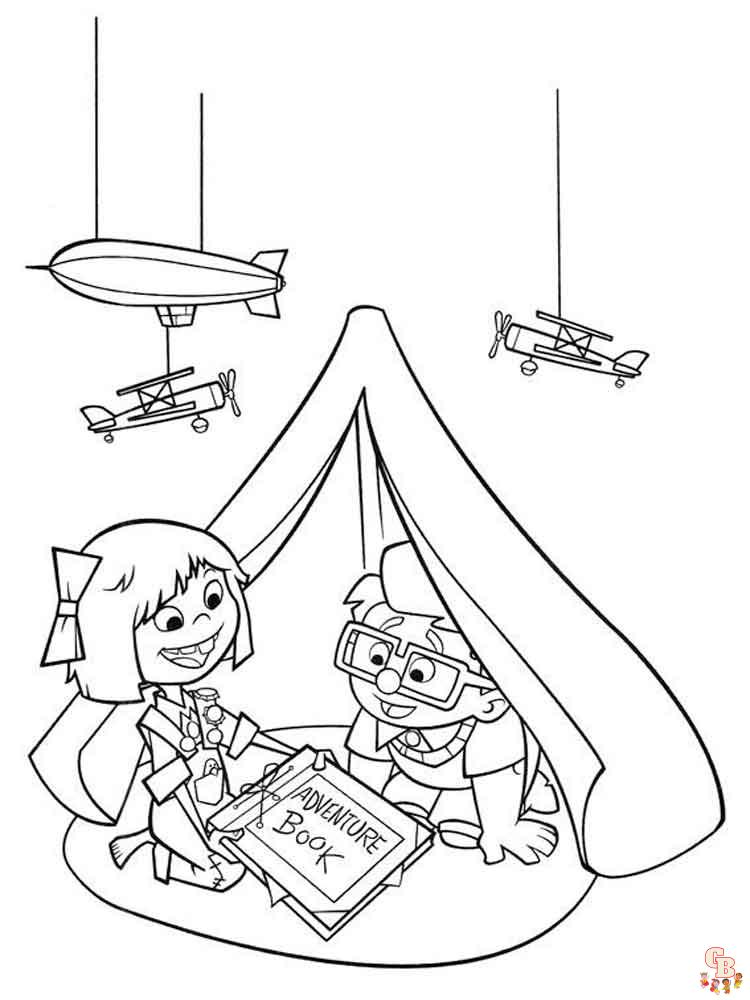 Free up movie coloring pages printable and easy