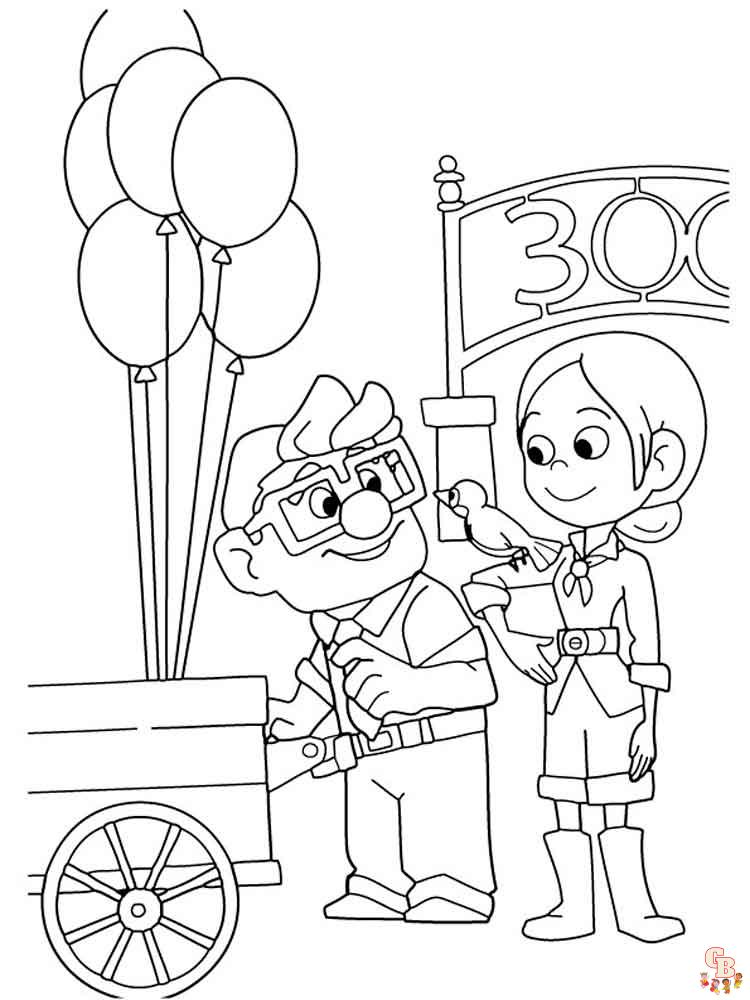 Free up movie coloring pages printable and easy