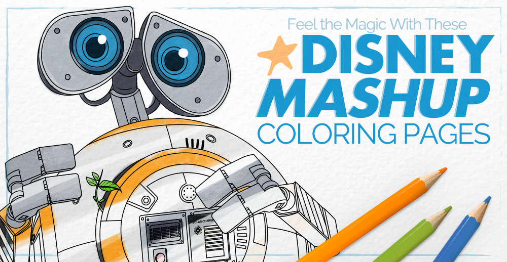 Feel the magic with these mashup disney coloring pages printables