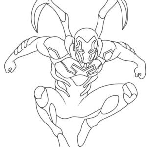 Blue beetle coloring pages printable for free download