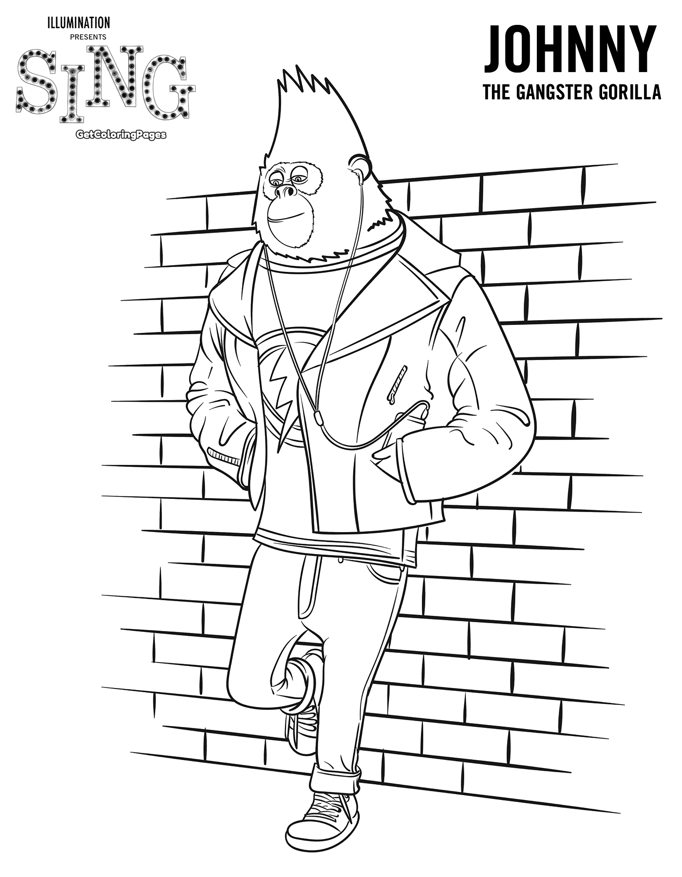 Sing coloring pages